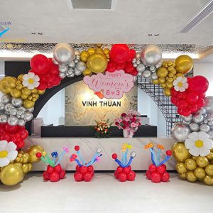 Tiểu cảnh bong bóng sự kiện 8-3