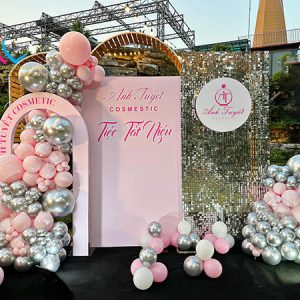 Trang trí background tất niên quận gò vấp